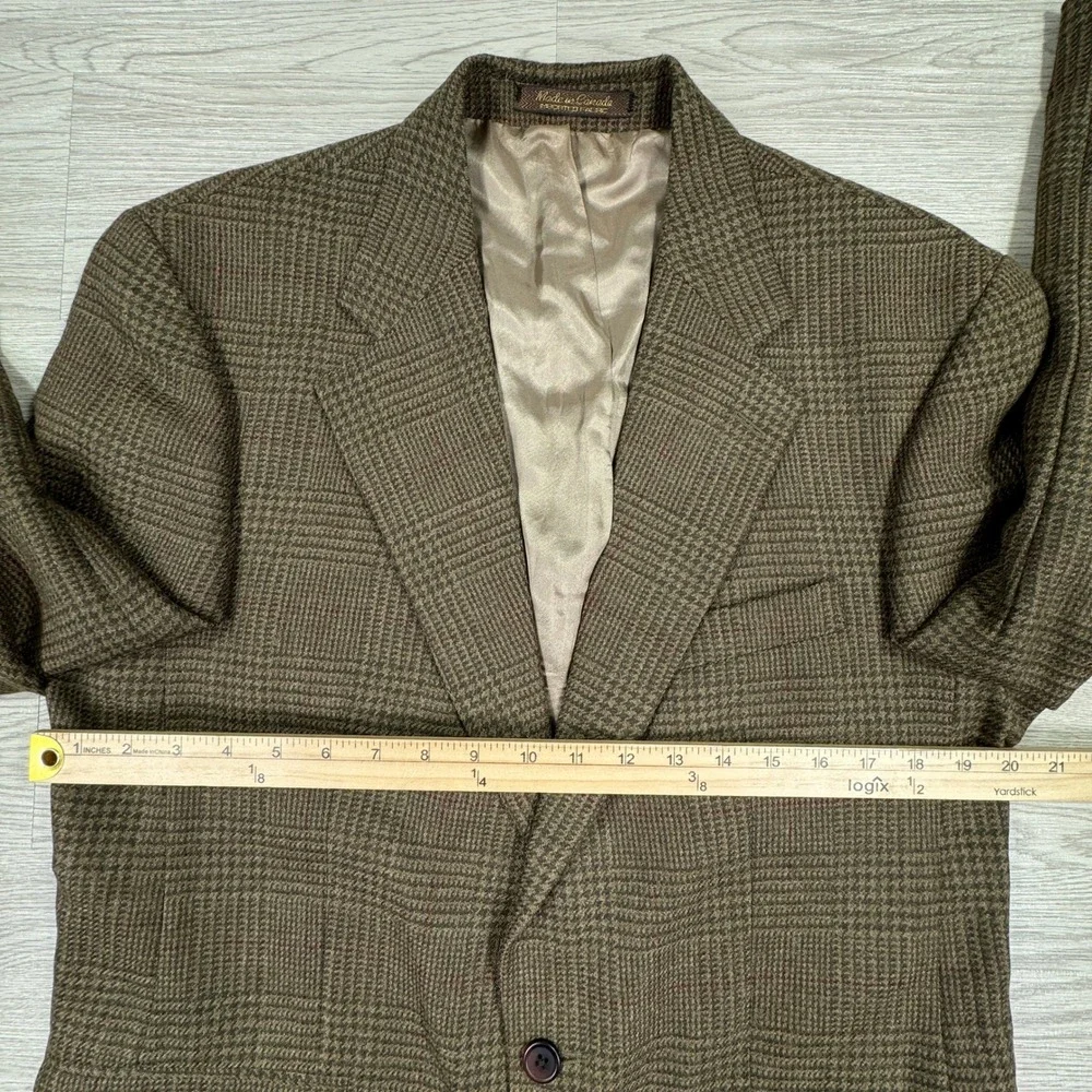Chaps Ralph Lauren Men's Sport Coat Glen Plaid Wool Alpaca Brown 40R M(?) Blazer